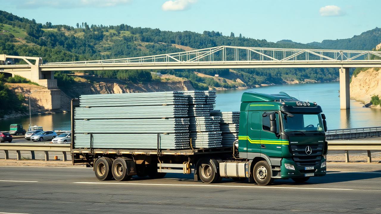 Transport metala iz Srbije u BiH preko mosta na Drini
